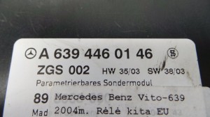 Mercedes Benz Vito W639 (2003–2014) Relee A6394460146 - 2