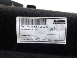 Mercedes Benz A-Class 176 (2012–2018) Trunk side trim panel A17669000419E07 - 2