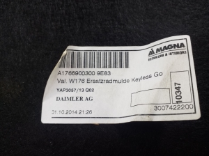 Mercedes Benz A-Class 176 (2012–2018) Sonstiges Teil Kofferraum innen A17669003009E83 - 2