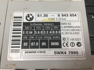 BMW 5 SERIES E60 (2003–2010) Relais 61356943854 - 2