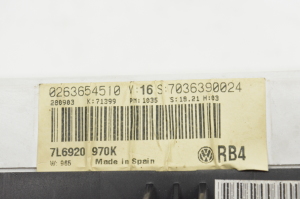 Volkswagen Touareg I (2002–2010) Kombiinstrument 7L6920970K - 3