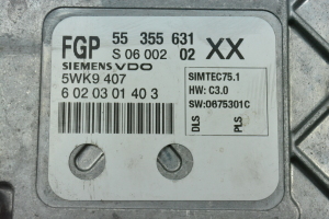 Opel Astra H (2004–2010) Motorsteuergerät 55355631 - 3