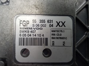 Opel Vectra C (2002–2008) Engine control unit 55355631 - 2