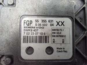 Opel Vectra C (2002–2008) Engine control unit 55355631 - 2