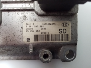 Opel Corsa C (2000–2006) Motorsteuergerät 55350552 - 3