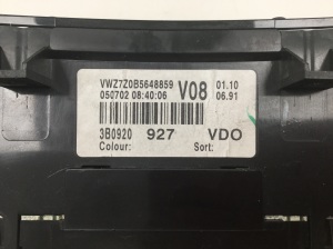 Volkswagen Passat B5 (1997–2005) Kombiinstrument 3B0920927 - 3
