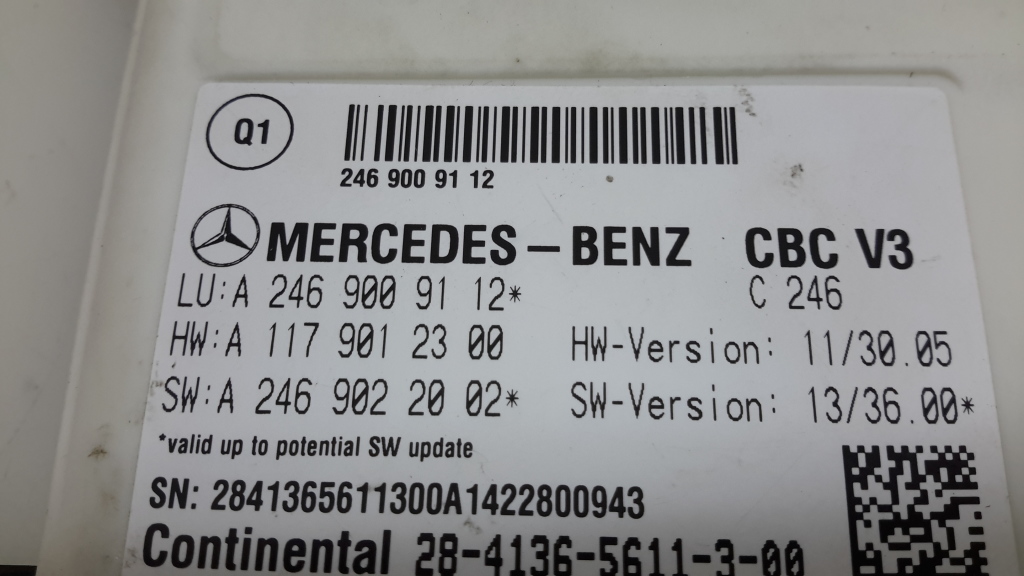 MERCEDES-BENZ CLA-Class C117 (2013-2016) Unité de contrôle de confort A2469009112, A2469009413 20973842