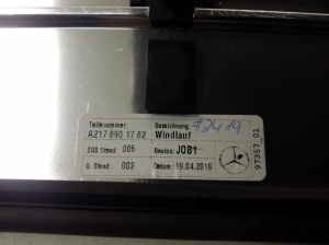 Mercedes Benz S-Class 217 (2013–2026) Veel üks katuse detail A2176901762 - 2