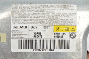 BMW 5 SERIES E60 (2003–2010) Airbag für vordere Türen 601190500C - 3