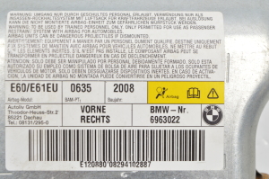 BMW 5 SERIES E60 (2003–2010) Airbag für vordere Türen 601190500C - 2