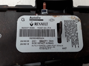RENAULT Scenic (2003–2010) Priekšējā sēdekļa drošības spilvens 8200371806A - 2