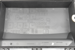  Fuse box housing under the hood 