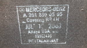 Mercedes Benz R-Class 251 (2006–2017) Aizmugurējais apakšspārns A2518800505 - 2