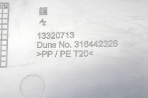 Opel Astra J (2009–2017) Batterieabdeckung 13320713 - 2