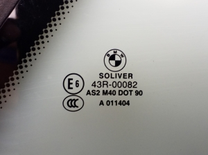 BMW Z4 E89 (2009–2016) Seitenscheibe hinten (Karosserie) 7192301 - 2
