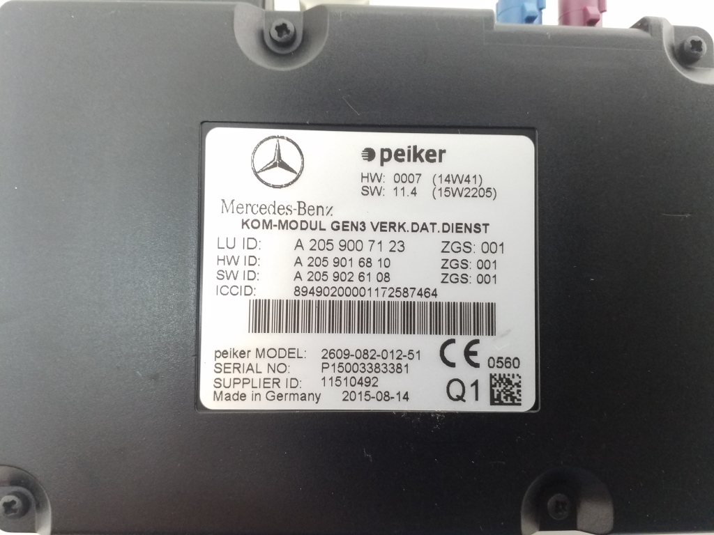 MERCEDES-BENZ A-Class W176 (2012-2018) Citau veidu vadības bloki A2059007123, A2059000524 21003527