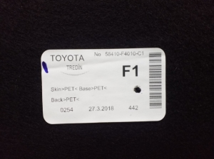 TOYOTA CHR (2016–2026) Trunk carpet 58410F4010 - 2