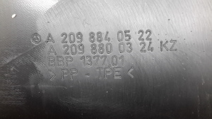 Mercedes Benz CLK-Class 209 (2002–2009) Front wheel arch liner, front section A2098840522 - 2