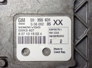 Opel Vectra C (2002–2008) Motorsteuergerät 55355631 - 3
