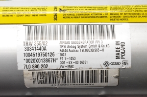 Volkswagen Touareg I (2002–2010) Pasažiera drošības spilvens panelī 7L0880202 - 2
