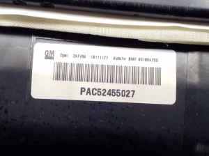 Opel Zafira B (2005–2014) Passenger dashboard airbag 13111177 - 3