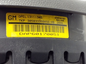 Opel Astra H (2004–2010) Stūres drošības spilvens 13111345 - 4