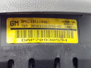Opel Astra H (2004–2010) Fahrerairbag 13111345 - 3