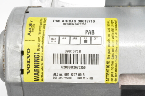 VOLVO S40 II (2004–2013) Pasažiera drošības spilvens panelī 30615716 - 4