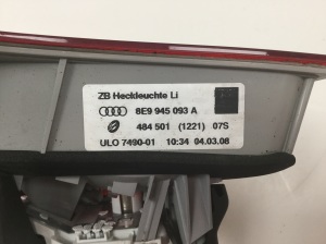 AUDI A4 B7 (2004–2008) Tail light on trunk lid 8E9945093A - 2