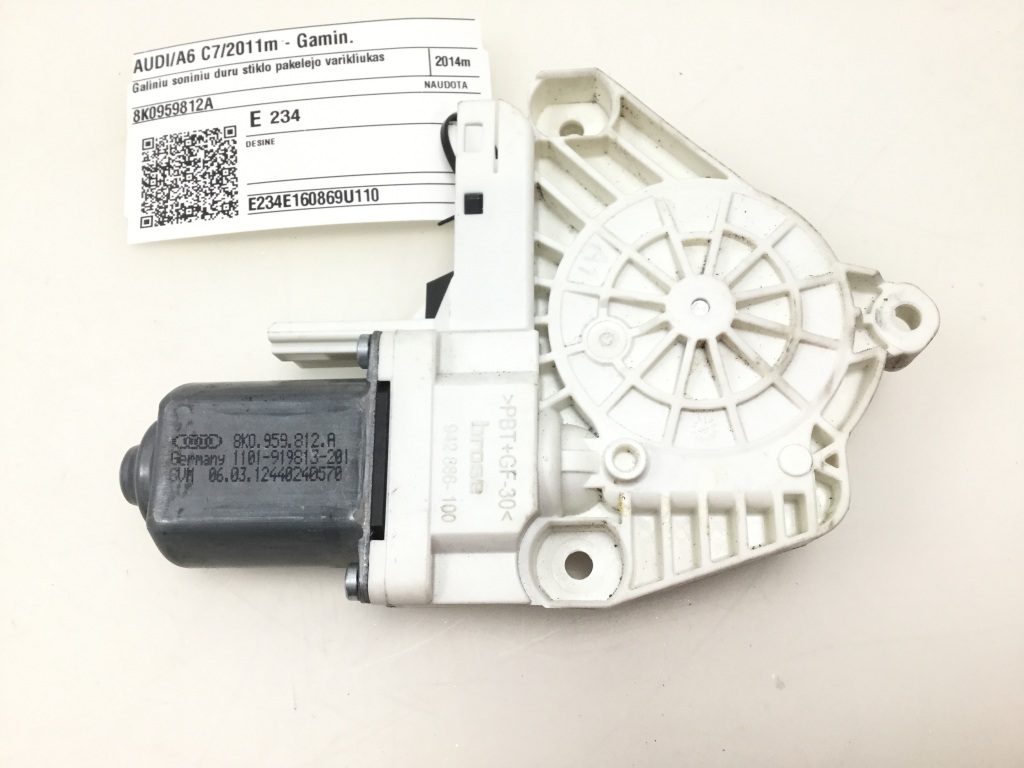 AUDI A6 C7 (2011–2018) Rear side door window regulator motor 8K0959812A AUDI A6 C7 (2011–2018) Rear side door window regulator motor 8K0959812A