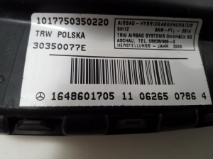 Mercedes Benz CL-Class C216 (2006–2014) Priekšējā sēdekļa drošības spilvens A1648601705 - 2