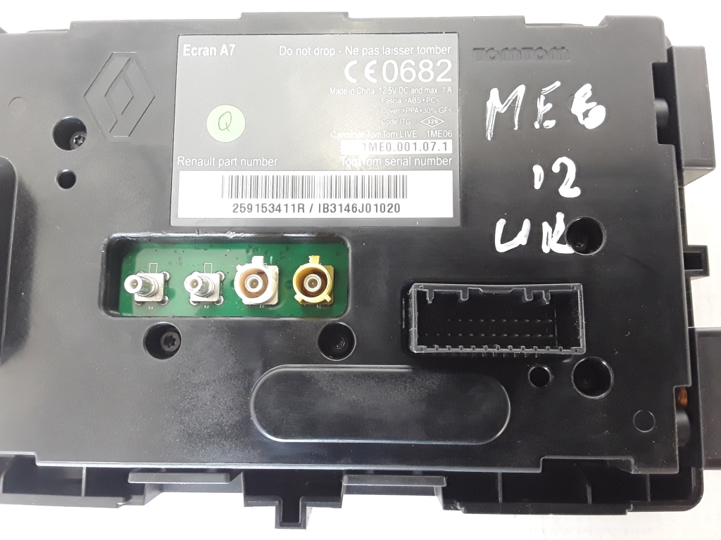 RENAULT Megane 3 generation (2008-2020) Navigation Display 259153411R 22315991