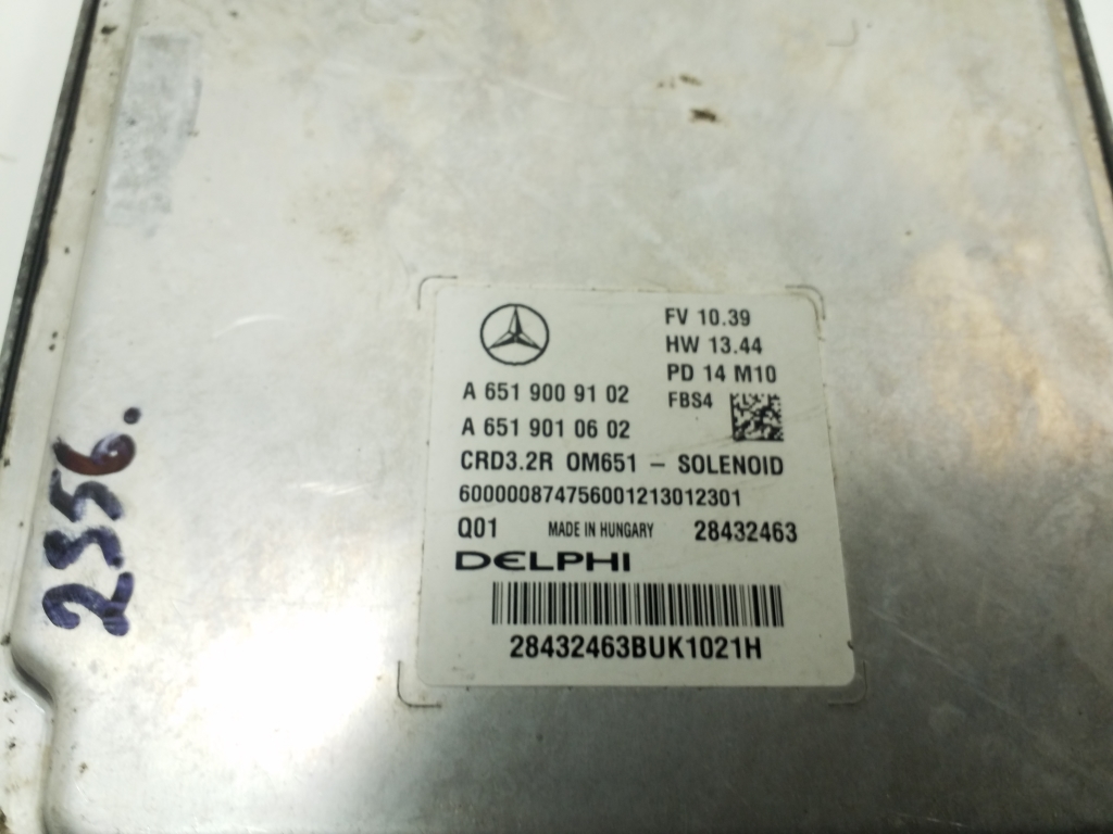 MERCEDES-BENZ E-Class W212/S212/C207/A207 (2009-2016) Μονάδα ελέγχου κινητήρα ECU A6519009102 20370662