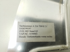 Mercedes Benz CL-Class C216 (2006–2014) Sonstiges Teil der Vordertür A2167280221 - 2