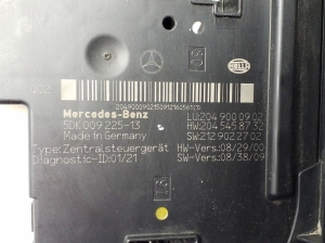 Mercedes Benz C-Class 204 (2007–2014) Sonstiges Steuergerät 2045458732 - 2