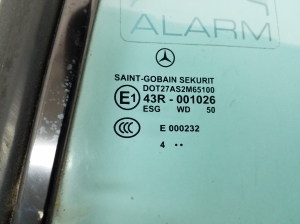 Mercedes Benz CLK-Class 209 (2002–2009) Seitenscheibe hinten (Karosserie) A2096700710 - 2