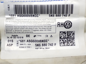 Volkswagen Golf VI (2008–2013) Dachairbag 5K6880742 - 3