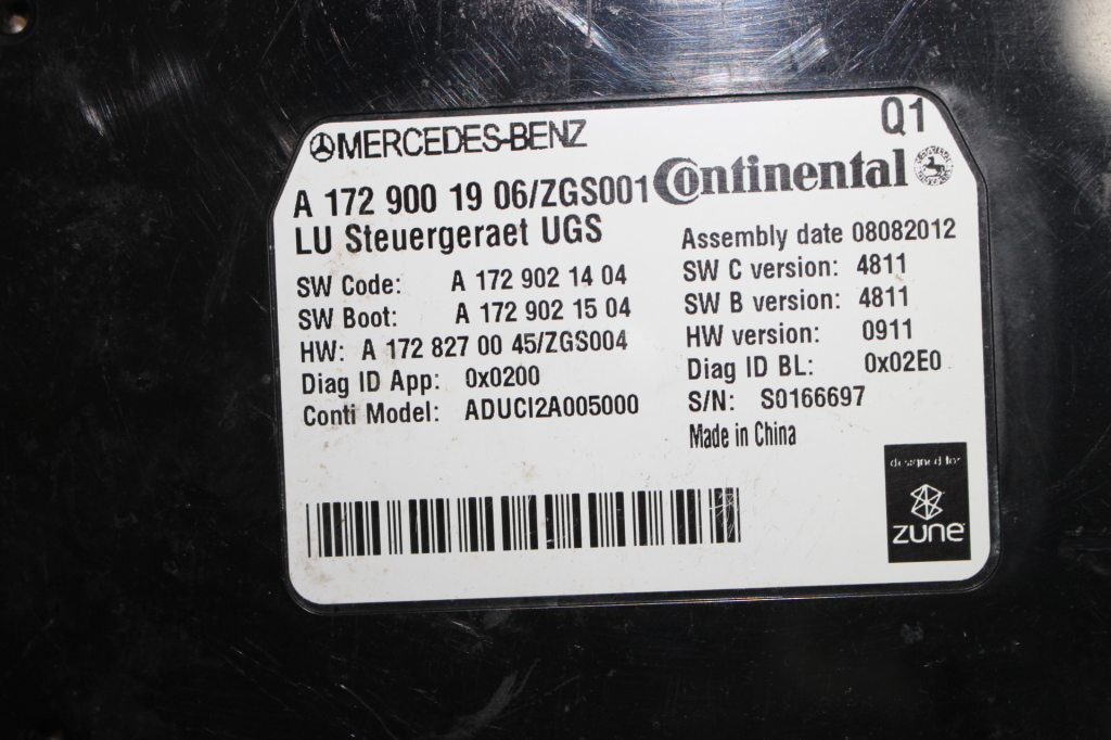 MERCEDES-BENZ E-Class W212/S212/C207/A207 (2009-2016) Alte unități de control A1729001906, A1729000306, A1729008206 21355068