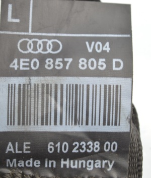 AUDI A8 D3 (2002–2010) Sicherheitsgurt hinten 4E0857805D - 4