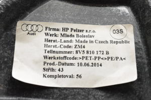 AUDI A3 8V (2012–2020) Rear wheel arch liner 8V5810172B - 4