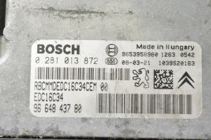Peugeot 308 (2007–2015) Engine control unit 9664843780 - 3