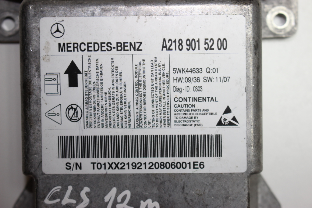 MERCEDES-BENZ CLS-Class C218 (2010-2017) SRS Control Unit A2189015200, A2129011105 21532304