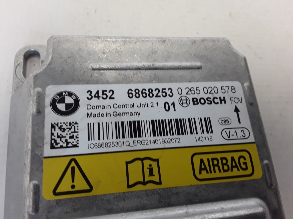 BMW 3 Series F30/F31 (2011-2020) SRS kontrolenhed 6868253 22374585