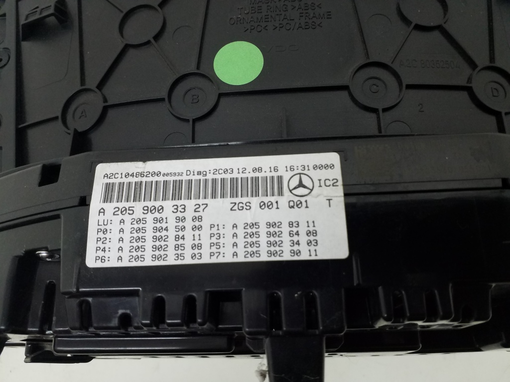 MERCEDES-BENZ C-Class W205/S205/C205 (2014-2023) Спидометр A2059003327 20975513