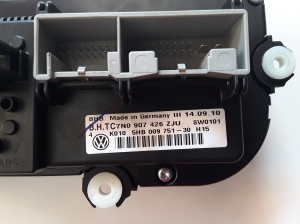 Volkswagen Touran II (2010–2015) Heater control panel - 2