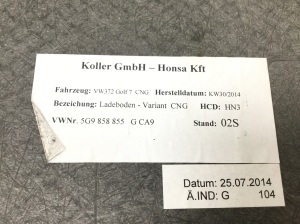 Volkswagen Golf VII (2012–2026) Trunk carpet 5G9858855 - 2