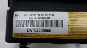 Opel Zafira B (2005–2014) Stūres drošības spilvens 13111348 - 2