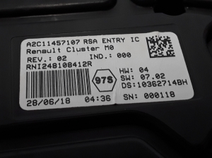Dacia Duster (2017–2024) Instrument cluster 1248108412R - 3