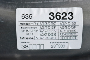 Mercedes Benz C-Class 204 (2007–2014) Tür hinten A2048204302 - 5