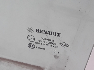 RENAULT Fluence (2009–2017) Aizmugurējo sānu durvju stikls 823010020R - 3